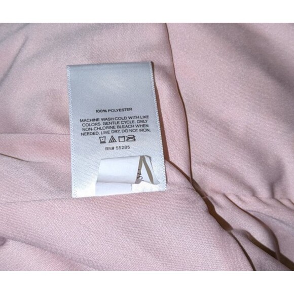 Express Romper M Women's Pink Tropical Print One Shoulder Chiffon Ruffle Shorts - Picture 6 of 6